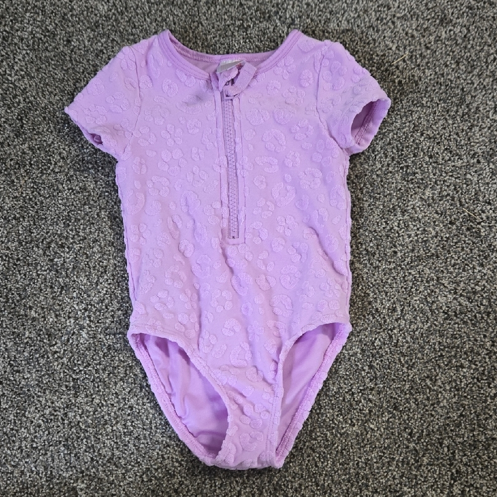 PURPLE ONE PIECE TODDLER SWIM SUIT